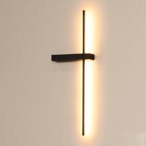 Lucide Applique a LED Segin, altezza 60 cm, 6W, nero, alluminio