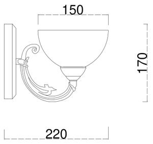 Brilagi - Applique CLASSIC 1xE27/60W/230V ottone