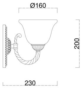 Brilagi - Applique CLASSIC 1xE27/60W/230V ottone