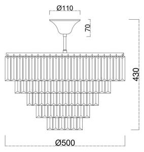 Brilagi - Lampadario a plafone CRYSTAL 5xE14/40W/230V cromo lucido