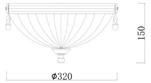 Brilagi - Plafoniera CLASSIC 2xE27/60W/230V ottone