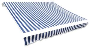 Tendone Parasole in Tela Blu e Bianco 350x250 cm