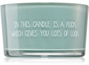 My Flame Candle With Crystal A Rock Which Gives You Lots Of Luck candela profumata 11x6 cm