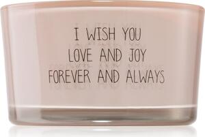 My Flame Candle With Crystal I Wish You Love And Joy Forever And Always candela profumata 11x6 cm