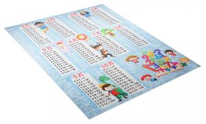 Tappeto per bambini con un motivo di bambini e una piccola tabella di moltiplicazione Larghezza: 160 cm | Lunghezza: 220 cm