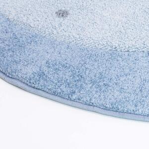 Bellissimo tappeto rotondo blu con cigno bianco Larghezza: 120 cm