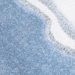 Bellissimo tappeto rotondo blu con cigno bianco Larghezza: 120 cm
