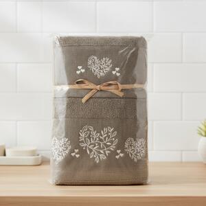 Set regalo di 2 pz asciugamani in spugna Cuori MIGDU32 40x60 cm + 50x100 cm