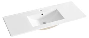 Lavabo da incasso in Vetroceramica 121 x 46 cm, bianco lucido, rettangolare