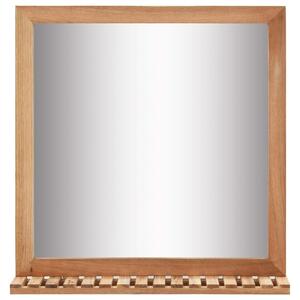 Specchio da Bagno 60x12x62 cm in Legno Massello di Noce