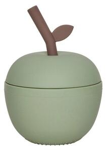 Tazza per bambini verde in silicone Apple – OYOY Mini