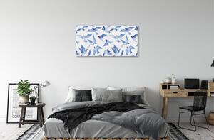 Stampa quadro su tela Uccelli dipinti 100x50 cm