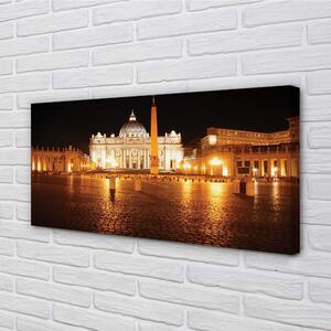 Quadro su tela Roma Basilica Place Night 100x50 cm
