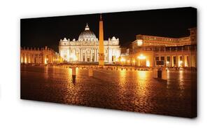 Quadro su tela Roma Basilica Place Night 100x50 cm