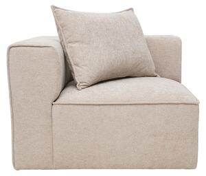 Modulo angolare sinistro per divano in tessuto effetto velluto testurizzato beige KERRY