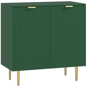 HOMCOM Buffet da Cucina con 2 Ante, Ripiano Regolabile e Piedini Metallici Rialzati, 80x40x80 cm, Verde Oliva | Aosom Italy