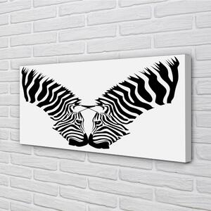 Quadro su tela Riflessione dello specchio zebra 100x50 cm