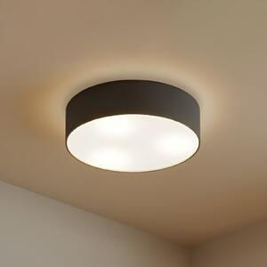 Plafoniera Lindby, Sebatin, dimmerabile, Grigio, Camera da letto, Tessuto / Tessile, Moderno