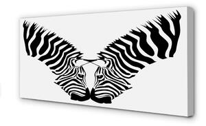 Quadro su tela Riflessione dello specchio zebra 100x50 cm