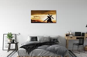 Quadro su tela Gesù Cross Sunset 100x50 cm