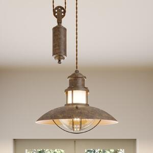 Lampada a sospensione Lindby, Louisanne, dimmerabile, Marrone / Ruggine, Corridoio, Metallo, Marittimo