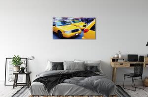 Quadro su tela Città del taxi gialla 100x50 cm