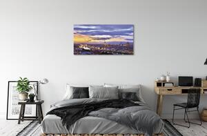 Quadro stampa su tela Sunset del fiume Italia 100x50 cm