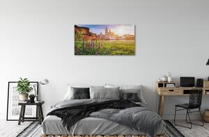 Stampa quadro su tela Germania Sunrise River 100x50 cm