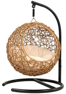 PawHut Letto per Gatti Intrecciato, Casa per Gatti in Rattan Rialzata con Cuscino Lavabile e Pallina da Gioco, Marrone | Aosom Italy