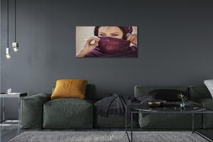 Foto quadro su tela Materiale della donna viola 100x50 cm