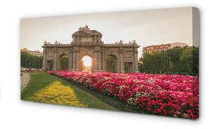 Quadro su tela Spagna della porta Alcala Madrid 100x50 cm