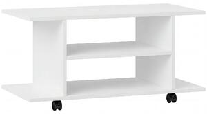 HOMCOM Mobile Porta TV Moderno con Ripiani, Ruote Girevoli e Freni, 80x40x40 cm, Bianco | Aosom Italy