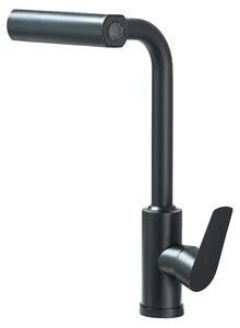 Rubinetto da cucina, bocca flessibile, monocomando, nero