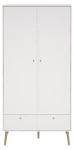 Calicosy - Armadio 2 ante e 2 cassetti con gambe in legno H200,1 cm - TARP