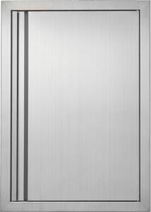 Porta di accesso al barbecue in acciaio inox - Porta verticale a parete per isola barbecue - 432 x 610 mm - Montaggio a filo muro - Maniglia a scomparsa - Stazione barbecue, mobile esterno