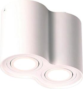 Faretto spot BASIC ROUND bianco 2xGU10x10W in metallo, dimensioni: 12,5x17,5x9,5 cm, IP20, Maxlight