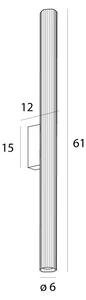 Applique a LED FAYETTE dorata 12W, bianco caldo 780 lm, alluminio, dimensioni: 61x6x12 cm, IP44, Maxlight