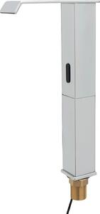 Rubinetteria senza contatto - Rubinetto per lavabo - Sensore a infrarossi, caldo/freddo, montaggio a 1 foro, corpo in ottone, cartuccia in Vetroceramica, bocca a cascata - Argento