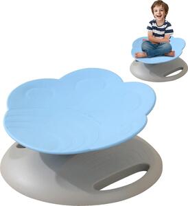 Sedia girevole, meccanismo girevole a 360°, divertente design con animali, blu