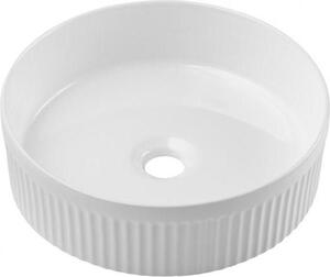 Lavabo da appoggio in Vetroceramica BEYOND 2, 36 cm, finitura bianca opaca