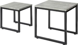SoBuy set di 2 tavolini, tavolini, set di 2, tavolino, set di tavolini, grigio