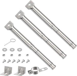 Accessori universali in acciaio inossidabile per barbecue a gas - 3 pezzi, 308-449 cm, per barbecue a gas