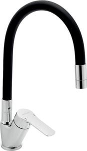 Miscelatore per lavello con braccio flessibile Metalia 54 cromo nero 54014F,0C