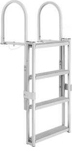Scaletta da bagno telescopica a 4 gradini - Scaletta pieghevole per barche, yacht e navi - 465x605x1400-1705 mm - Ausilio per la salita robusto e sicuro
