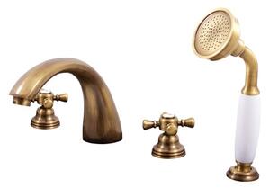 Slezák-RAV Miscelatore per vasca da bagno Slezák RAV Morava Retro MK369SSM Colore: ottone vecchio, Dimensione: 1/2''