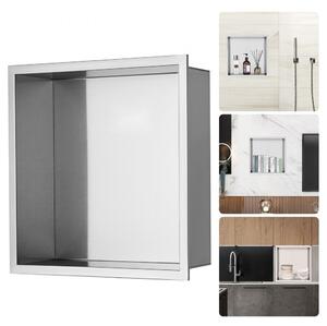 "Nicchia a muro 10x33,02x33,02cm - Nicchia per doccia in acciaio inox - Nicchia monostrato impermeabile - Temperatura di esercizio 0-40°C - Design ad angolo interno 92° - Adatto per bagno, camera da letto, studio"