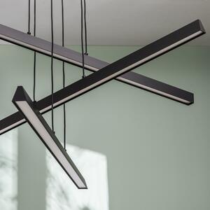 Lampadario Moderno Finch nero, in alluminio, D. 0 cm, L. 78 cm, 3 luci, INSPIRE