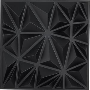 Set di 33 pannelli murali 3D 30x30cm - Rivestimento murale in nero diamante - Decorazione murale per interni - Facile installazione