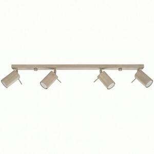 Faretto da soffitto VICTORIA color taupe 4xGU10x10W in metallo, dimensioni: 17x81x6 cm, IP20, Pure Lume