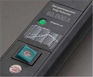 Brennenstuhl, Presa di corrente di protezione contro le sovratensioni a 6 ganci Premium-Line 3m, nero